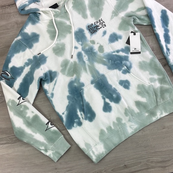 🔆RIP CURL🔆 TIE-DYE HOODIE SWEATSHIRT - Picture 4 of 9